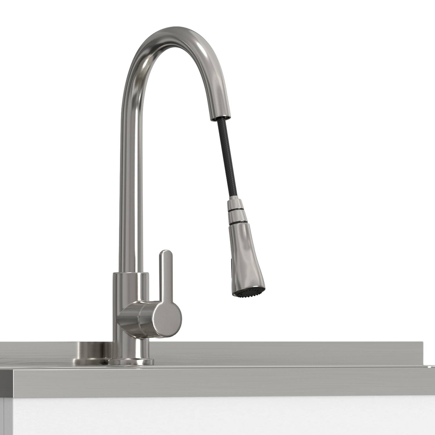 Alt View 9. Simpli Home - Modern Wide Shaker All-In-One 36-inch Laundry Utility Sink and Cabinet - Pure White.