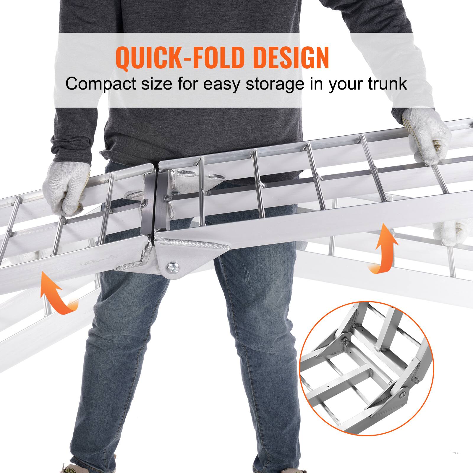 QUICK-FOLD DESIGN  
Compact size for easy storage in your trunk