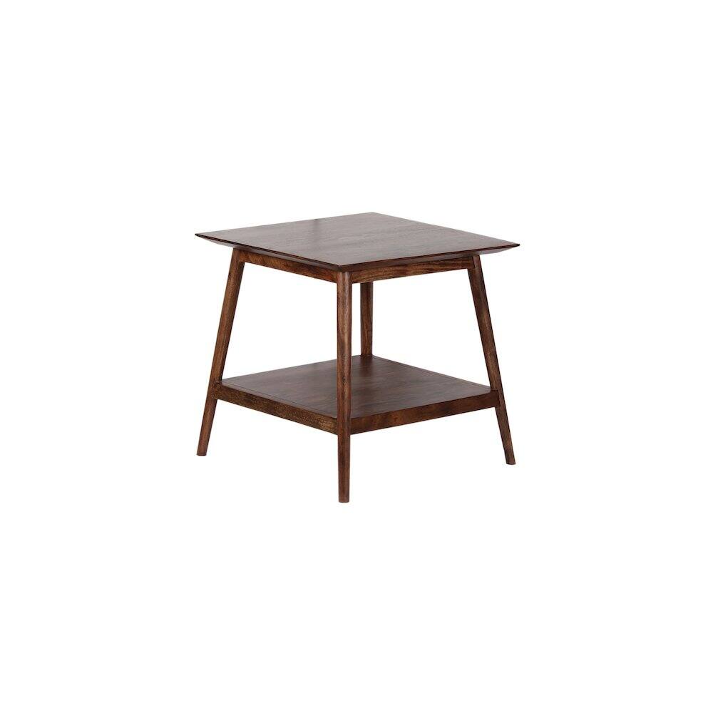 Left. Porter Designs - Portola Solid Acacia Wood End Table - Brown.