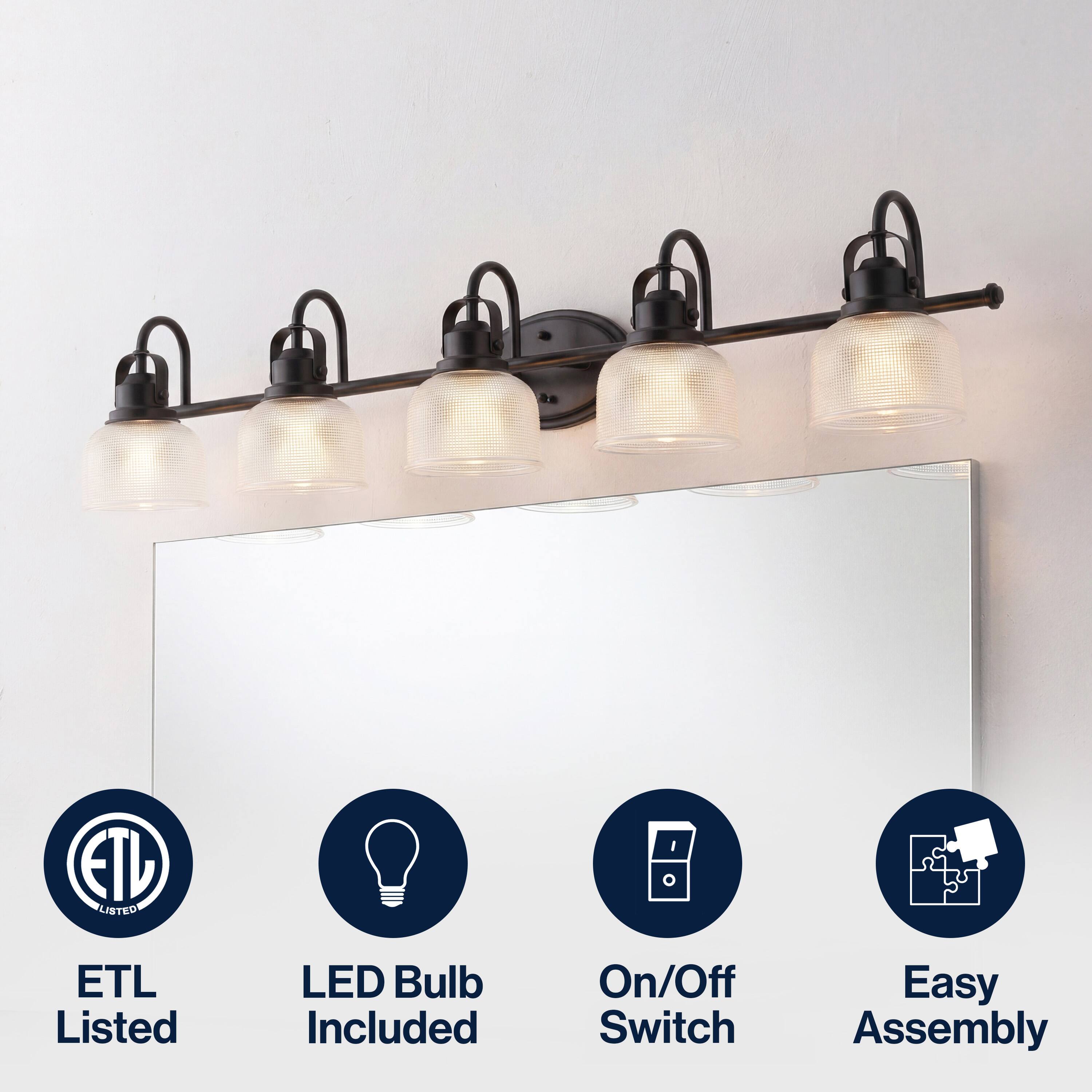 ETL Listed  
LED Bulb Included  
On/Off Switch  
Easy Assembly