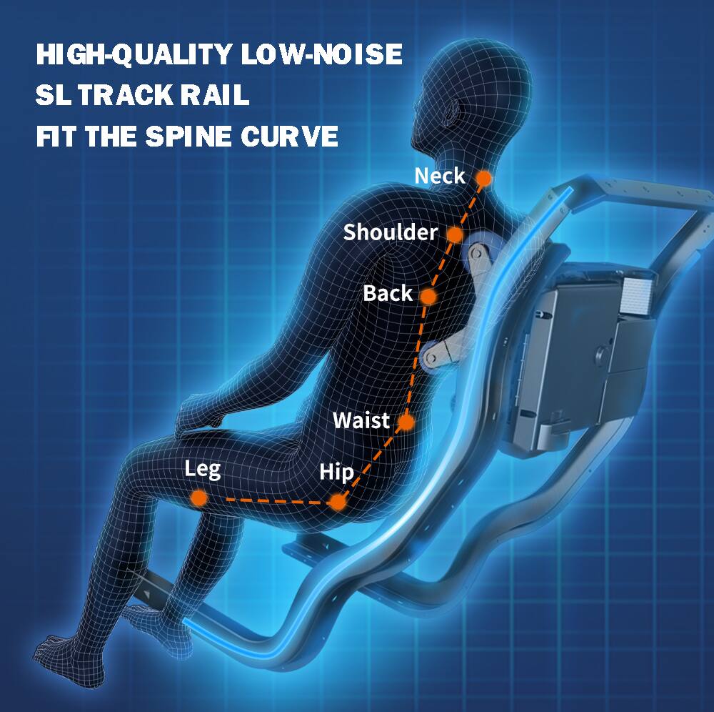 HIGH-QUALITY LOW-NOISE SL TRACK RAIL  
FIT THE SPINE CURVE  

Neck  
Shoulder  
Back  
Waist  
Hip  
Leg