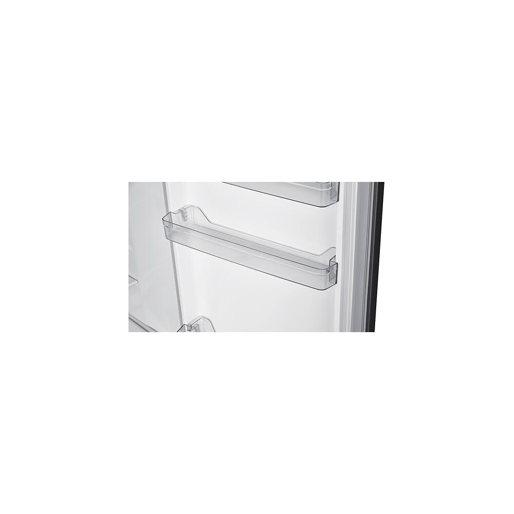 Back. Premium Levella - 7.3 CuFt Top Freezer Refrigerator in Stainless Steel with Three Door Balconies - Stainless Steel.