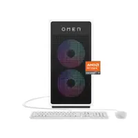 HP OMEN - 35L Gaming Desktop - AMD Ryzen 7 8700F - 32GB DDR5 Memory - NVIDIA GeForce RTX 5070 - 1TB SSD - Panda Metal - Front_Zoom