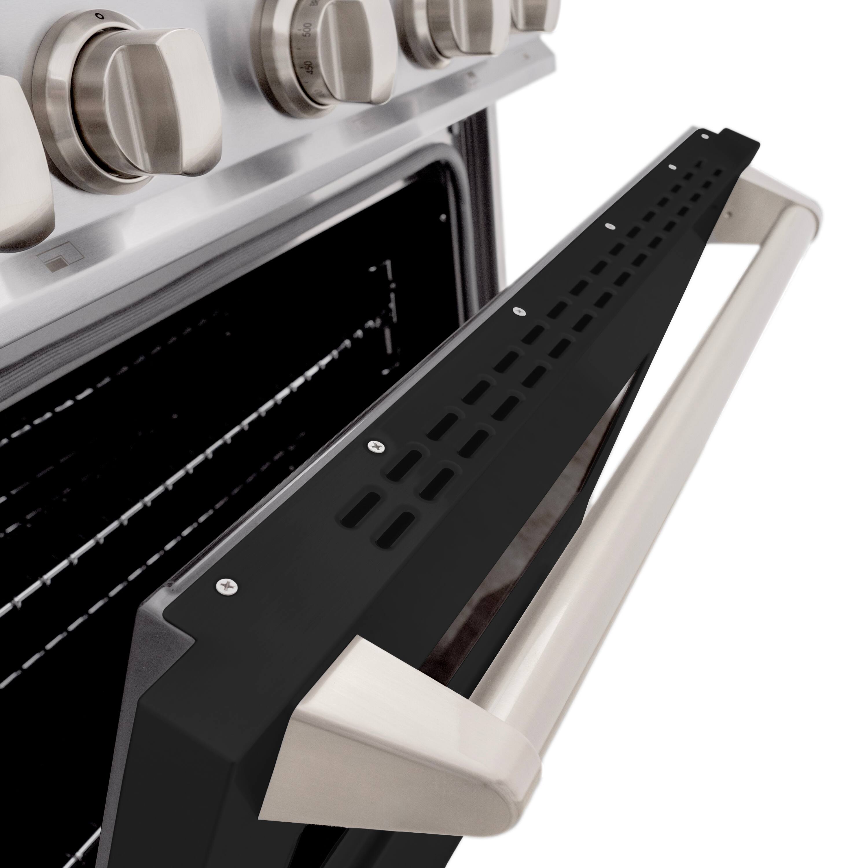 The text on the image reads "500 450 X x." However, it is not clear what the intended message is. It could be a reference to the temperature settings on the oven or a code for the oven model. To provide a more accurate description, I would need more context or information about the oven and its features.