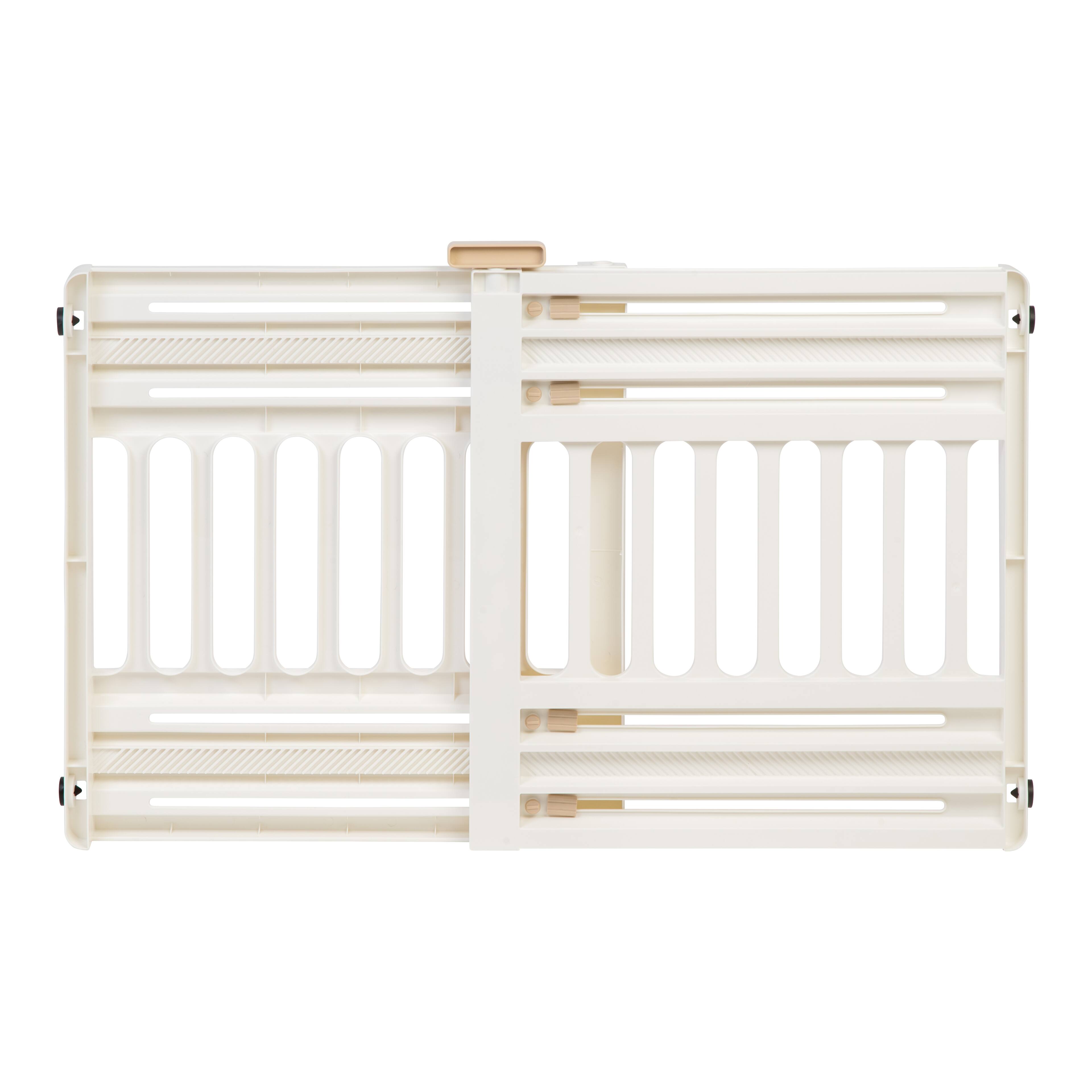 IRIS USA - 24"-39" Portable Plastic Expandable Pet Gate, Adjustable Pet Barrier, 25" Tall