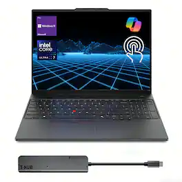Lenovo - ThinkPad E16 16" FHD+ Touchscreen Laptop - Intel Core Ultra 7 155U - 32GB RAM - 1TB SSD - FP Reader - 7 in-1 USB-C Hub - Black