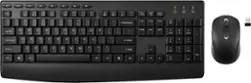 Best Buy essentials™ - Full-size Wireless Membrane Keyboard and Mouse Bundle with USB Receiver - Black - Front_Zoom