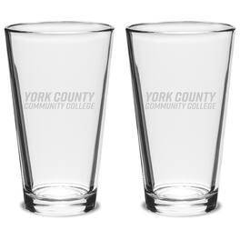 Jardine - York County Hawks 16oz. 2-Piece Classic Pub Glass Set - Multicolor