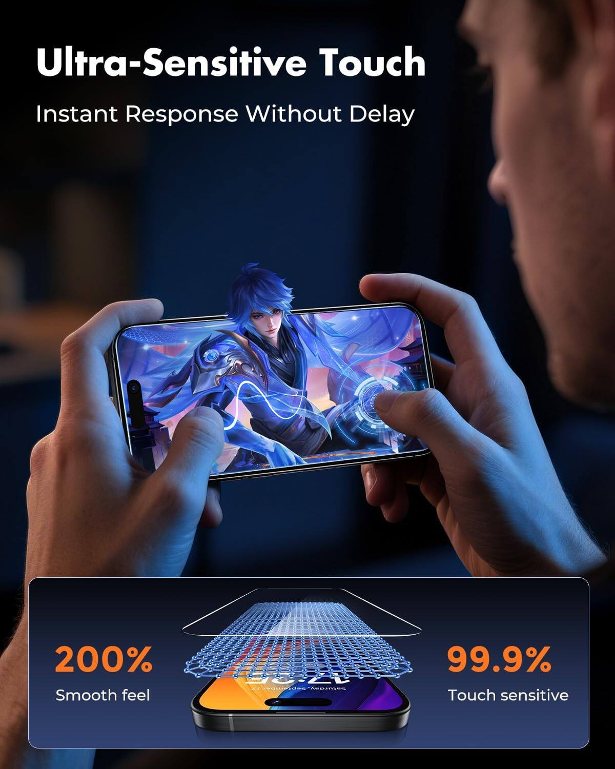 Ultra-Sensitive Touch  
Instant Response Without Delay  
200% Smooth feel  
99.9% Touch sensitive