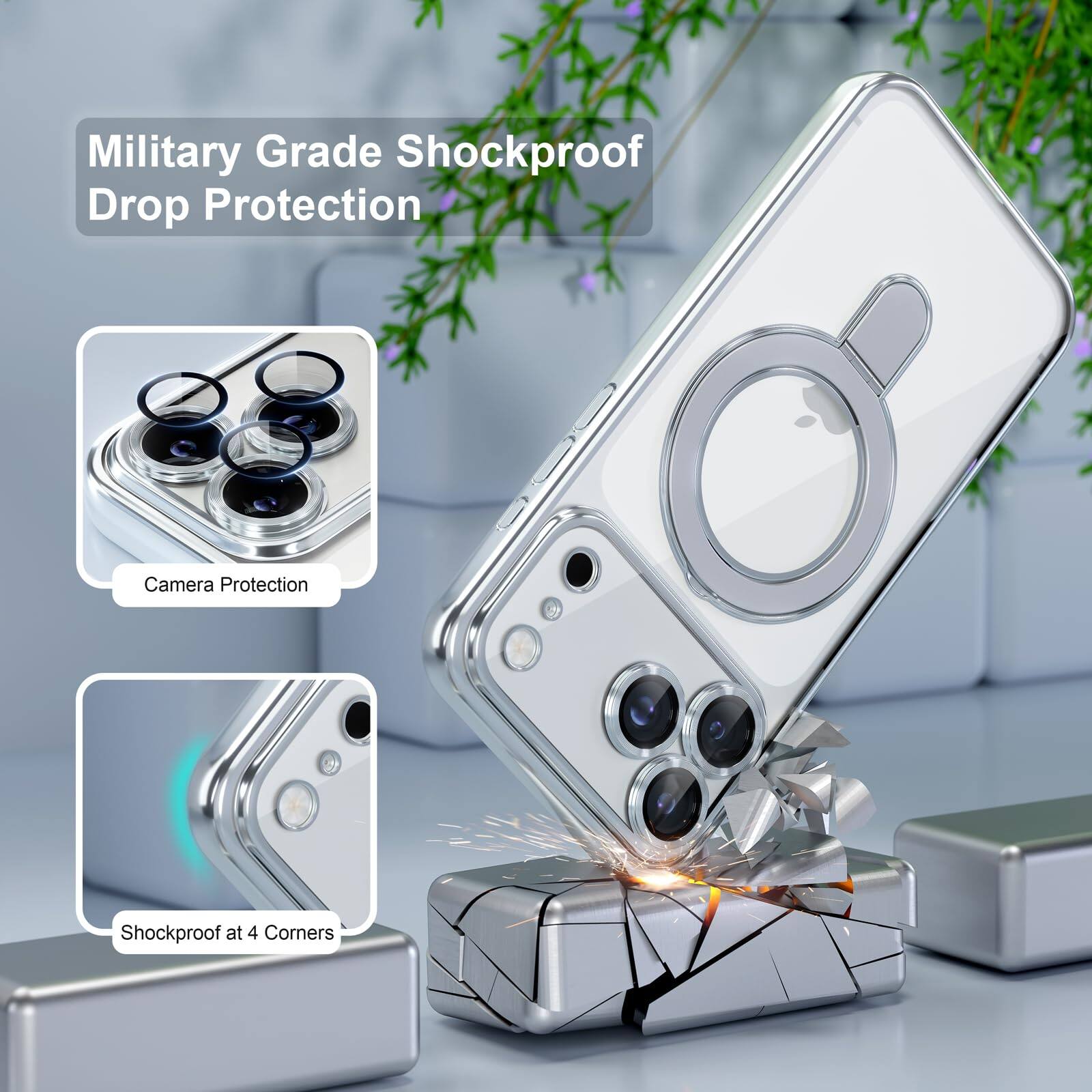 Military Grade Shockproof Drop Protection  
Camera Protection  
Shockproof at 4 Corners