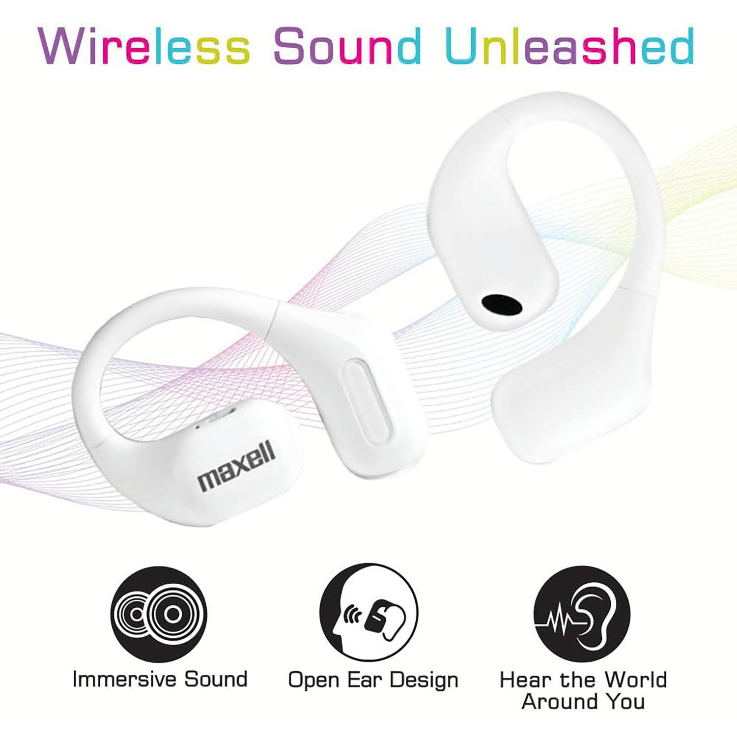 Wireless Sound Unleashed  
maxell  
Immersive Sound  
Open Ear Design  
Hear the World Around You