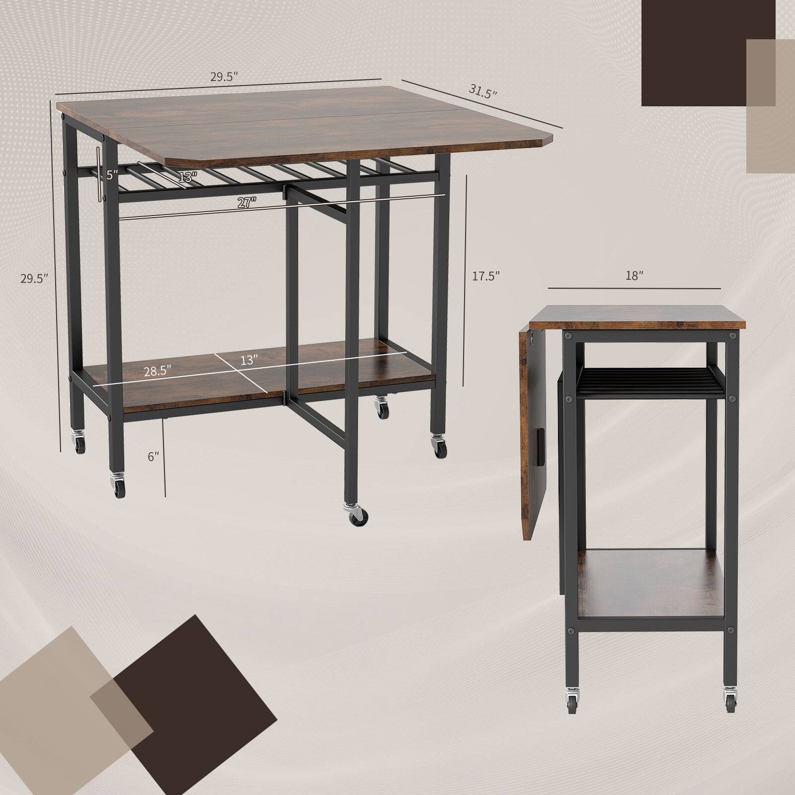 29.5" 31.5" 5" 27" 29.5" 17.5" 18" 28.5" 13" 6"