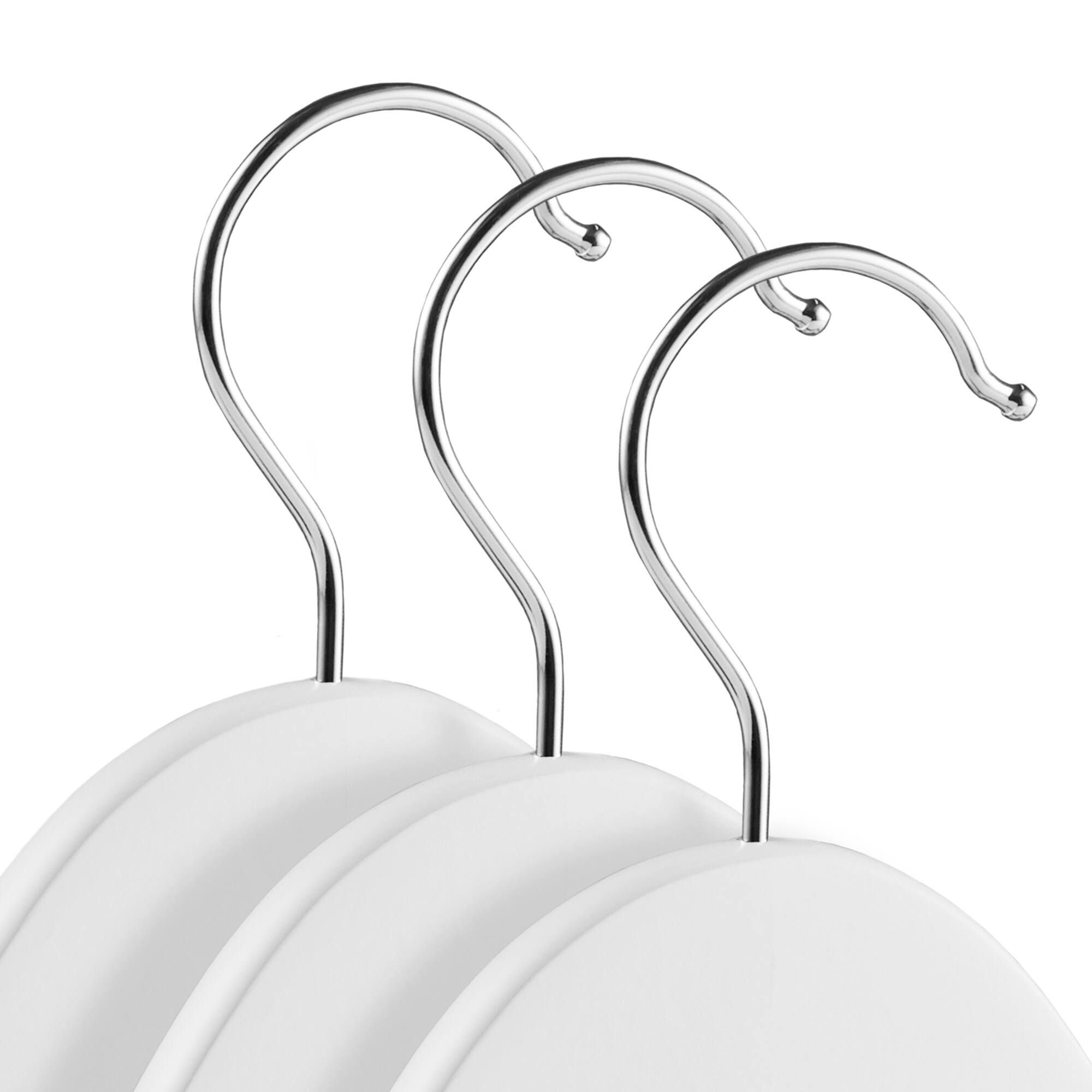 Alt View 1. Casafield - 40 Wooden Suit Hangers - White.