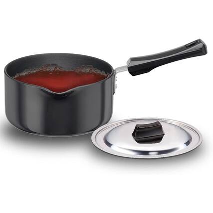 Front. Hawkins - Hawkins IAS20S Futura 2L Hard Anodised Ezee Pour Sauce Pan - Black.