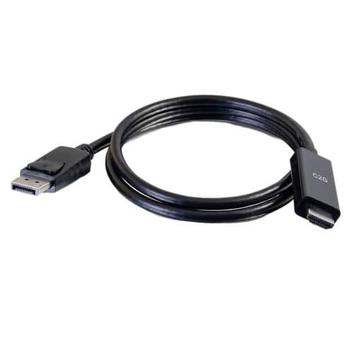 C2G - 757120501954 10 Feet 4K DisplayPort to HDMI Adapter Cable - First End: 1x HDMI Male Digital Audio / Video, Secon - Black