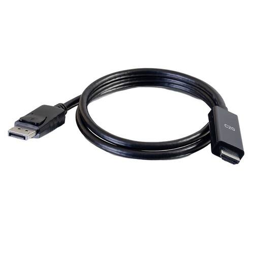 C2G - 757120501954 10 Feet 4K DisplayPort to HDMI Adapter Cable - First End: 1x HDMI Male Digital Audio / Video, Secon - Black