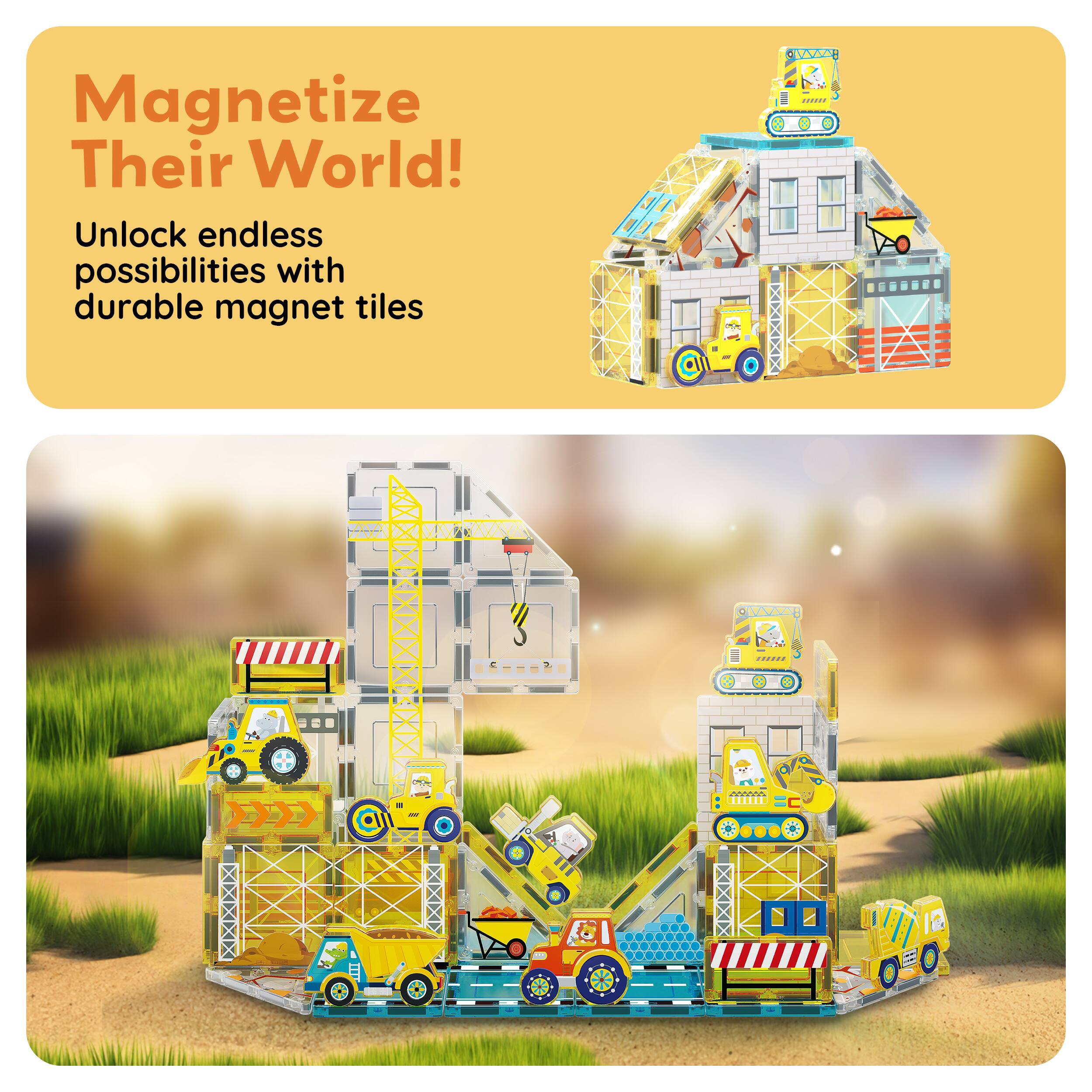 Magnetize Their World!  
Unlock endless possibilities with durable magnet tiles