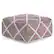 Front. Simpli Home - Cowan Square Pouf - Magenta and Natural.