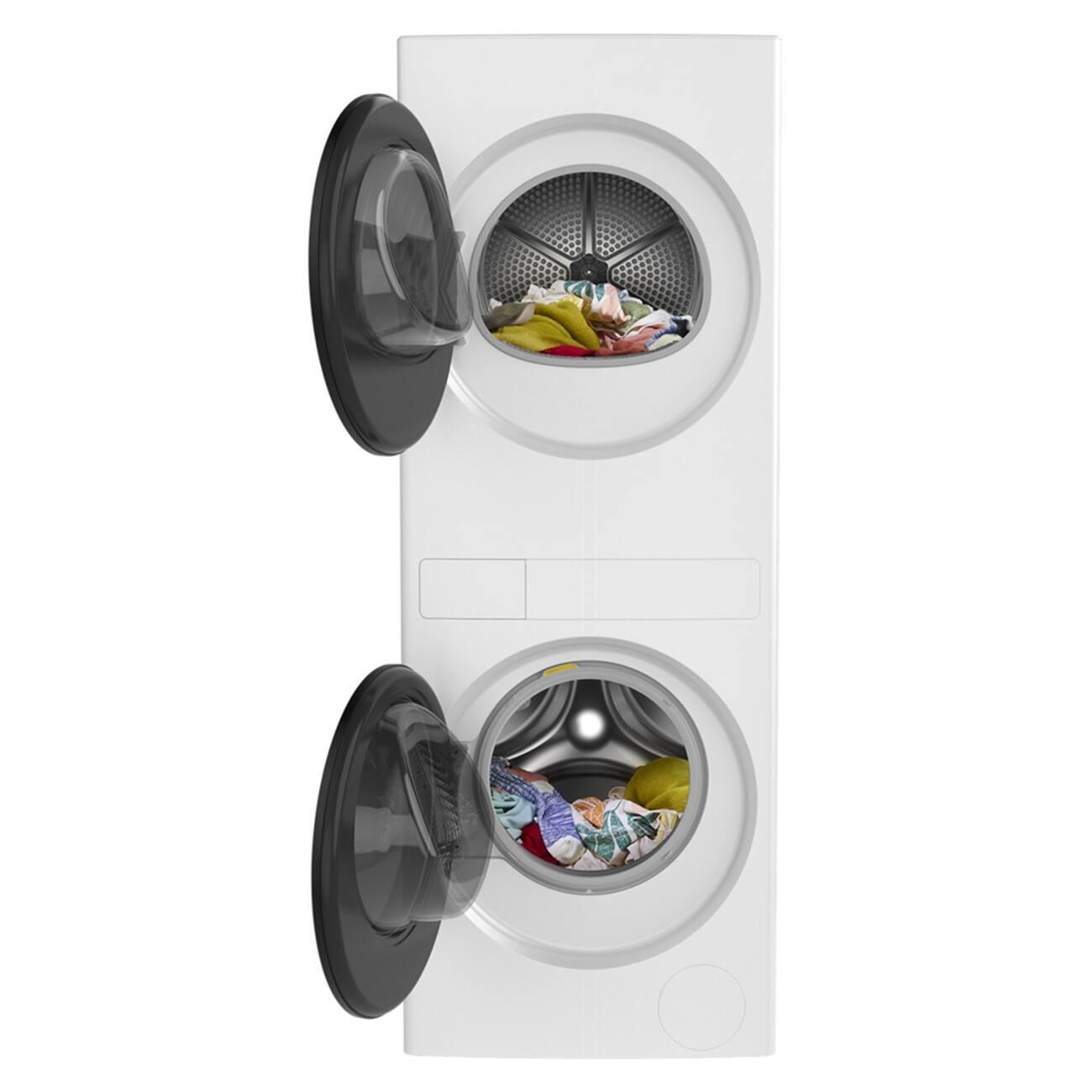 Angle. Whirlpool - 2.7 Cu. Ft. Washer and 4.3 Cu. Ft. Electric Dryer Ventless Heat Pump Laundry Tower and Energy Star - White.