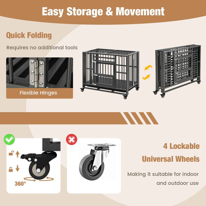 Easy Storage & Movement

Quick Folding
Requires no additional tools
Flexible Hinges

4 Lockable
Universal Wheels
360°
Making it suitable for indoor and outdoor use