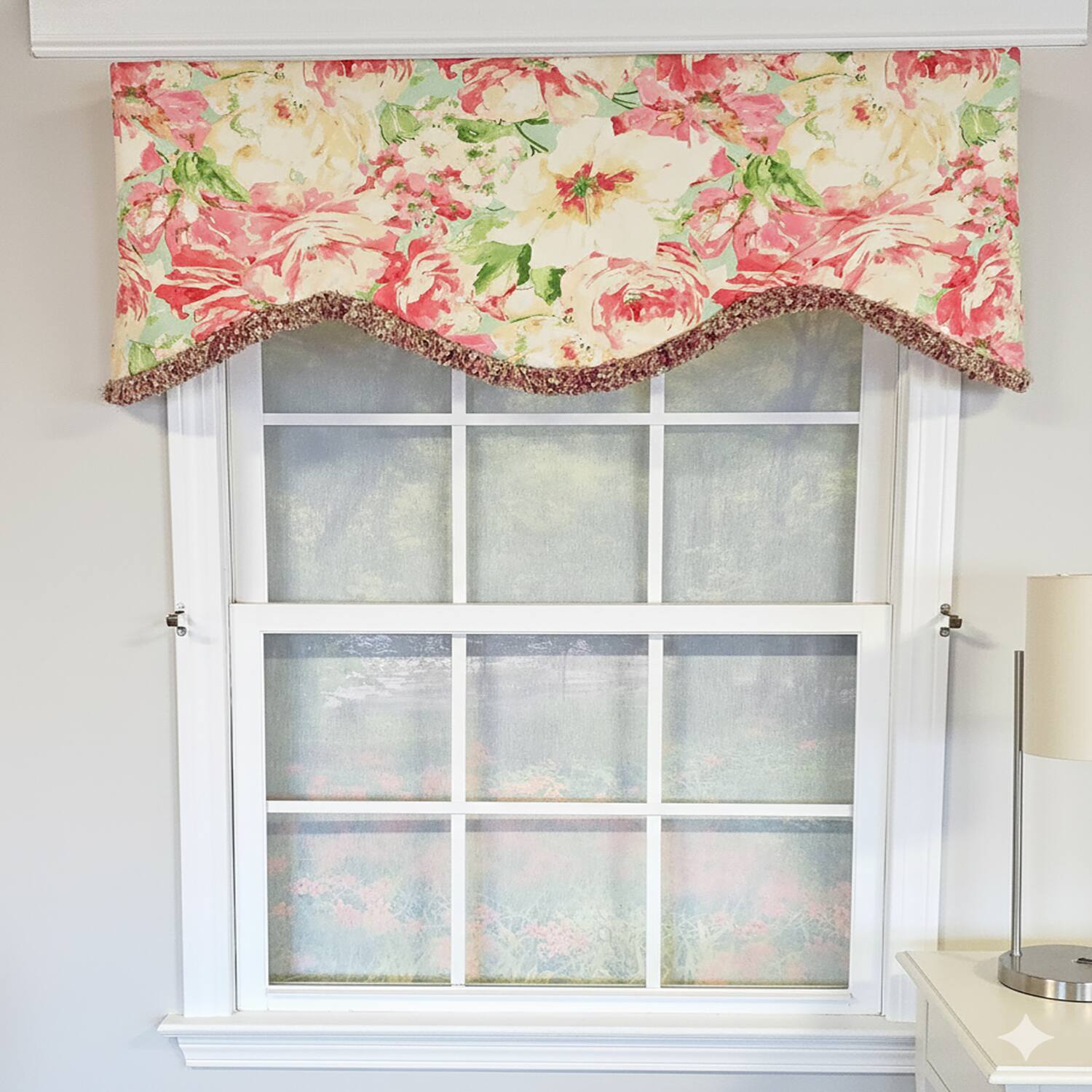 Angle. RLF Home - RLF Home Angeline Cornice 100% Cotton Rod Pocket Lined  Window Valance 50" x 17" Multi - Multi.