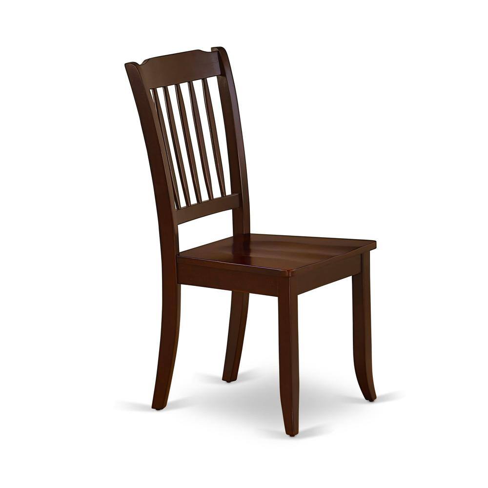 Left. East West Furniture - AMDA3-MAH-W 3 Piece Dinette Set - 1 Modern Kitchen Table and 2 Mahogany Dining Room Chairs - Mahogany Finish - Mahogany.