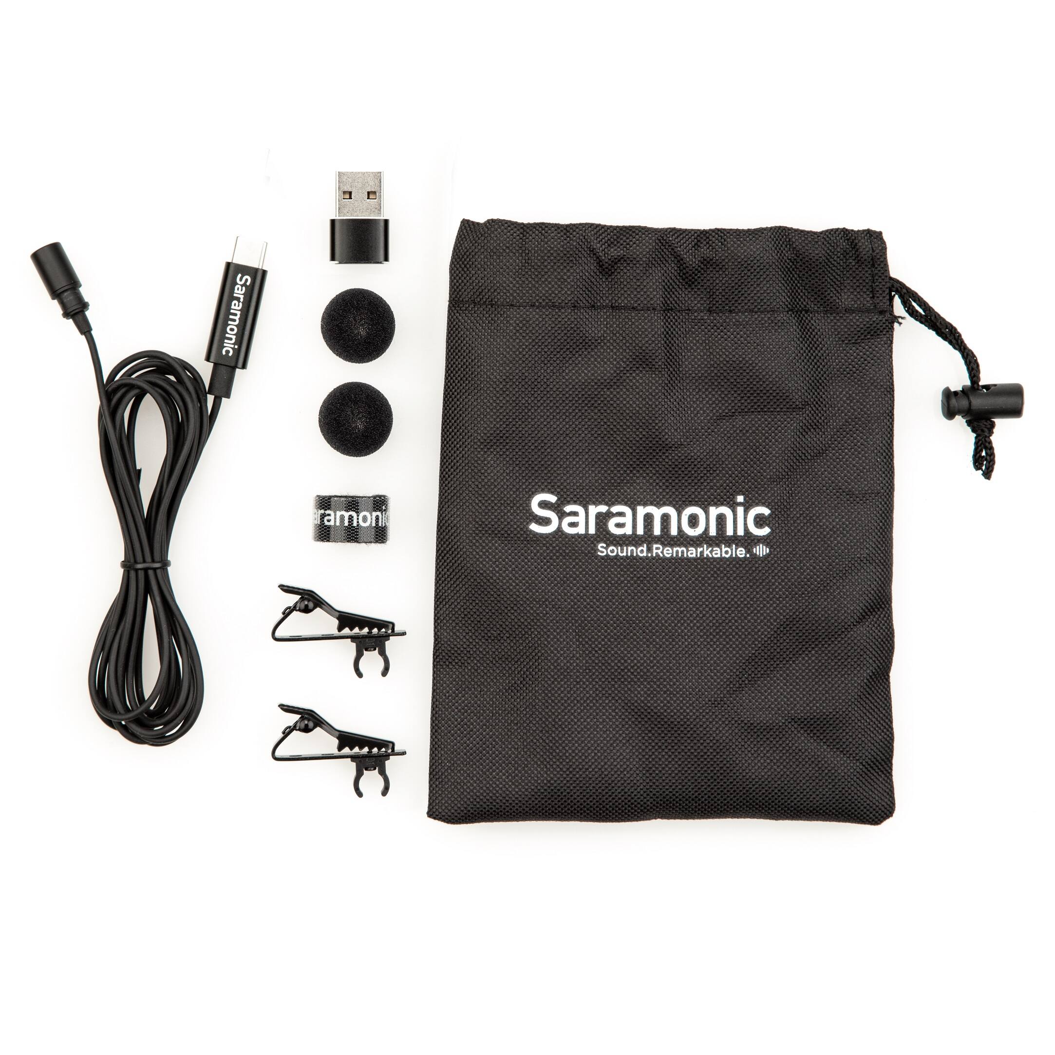 Alt View 11. Saramonic - Lavalier Mic w/ USB-C Output, 6.6' Cable & USB Adapter for Mobile Devices & Computers - Black.