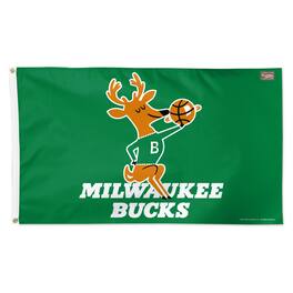 WinCraft - Milwaukee Bucks 3' x 5' Single-Sided Heritage Deluxe Flag - Multicolor