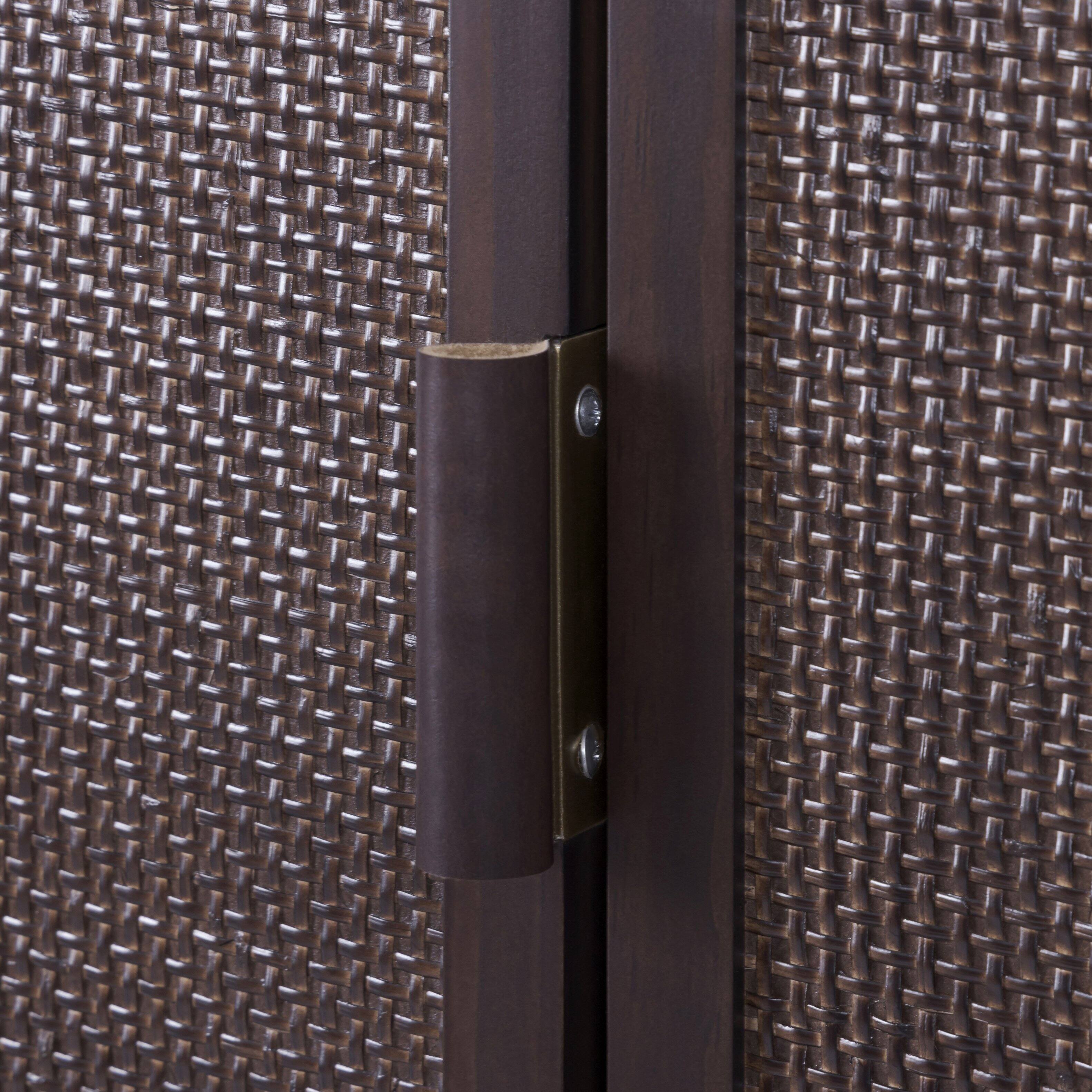 Alt View 1. Teamson Home - Hatteras Over the Toilet Cabinet with Rattan Inlay Doors and Sturdy Shelves - Black.