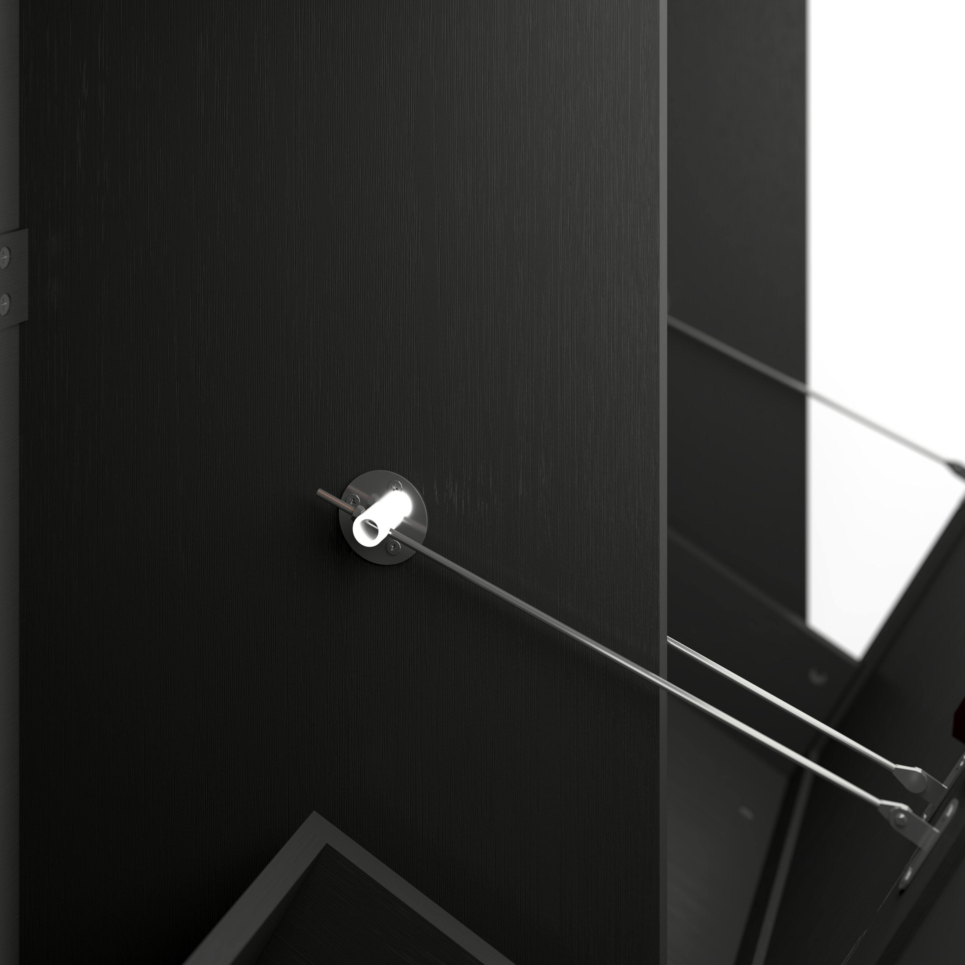 Alt View 7. GOODSILO - Double Tilt Out Trash Cabinet - Farmhouse Style Kitchen Recycling Cabinet with Drawer - Black.