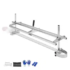 Front. VEVOR - Chainsaw Mill, Portable Sawmill 14"-48" Guide Bar, Galvanized Steel Chainsaw Planking Mill - Silver.