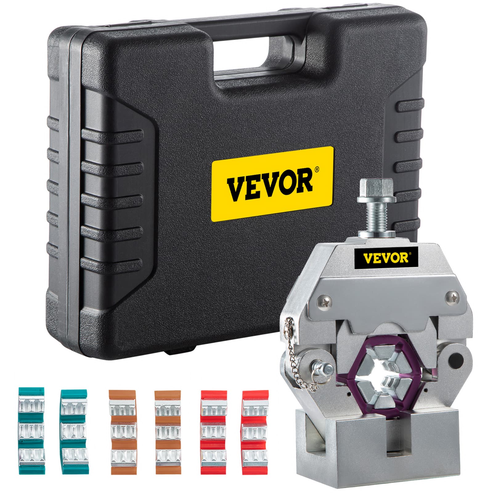 VEVOR - Manually Operated AC Hose Crimper Hydra-Krimp 71550 Manual AC Hose Crimper Kit Air Conditioning Repair Handheld - Black