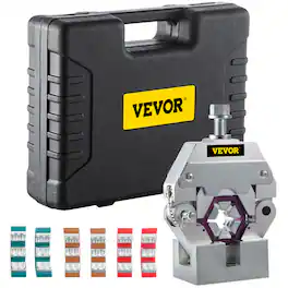 VEVOR - Manually Operated AC Hose Crimper Hydra-Krimp 71550 Manual AC Hose Crimper Kit Air Conditioning Repair Handheld - Black