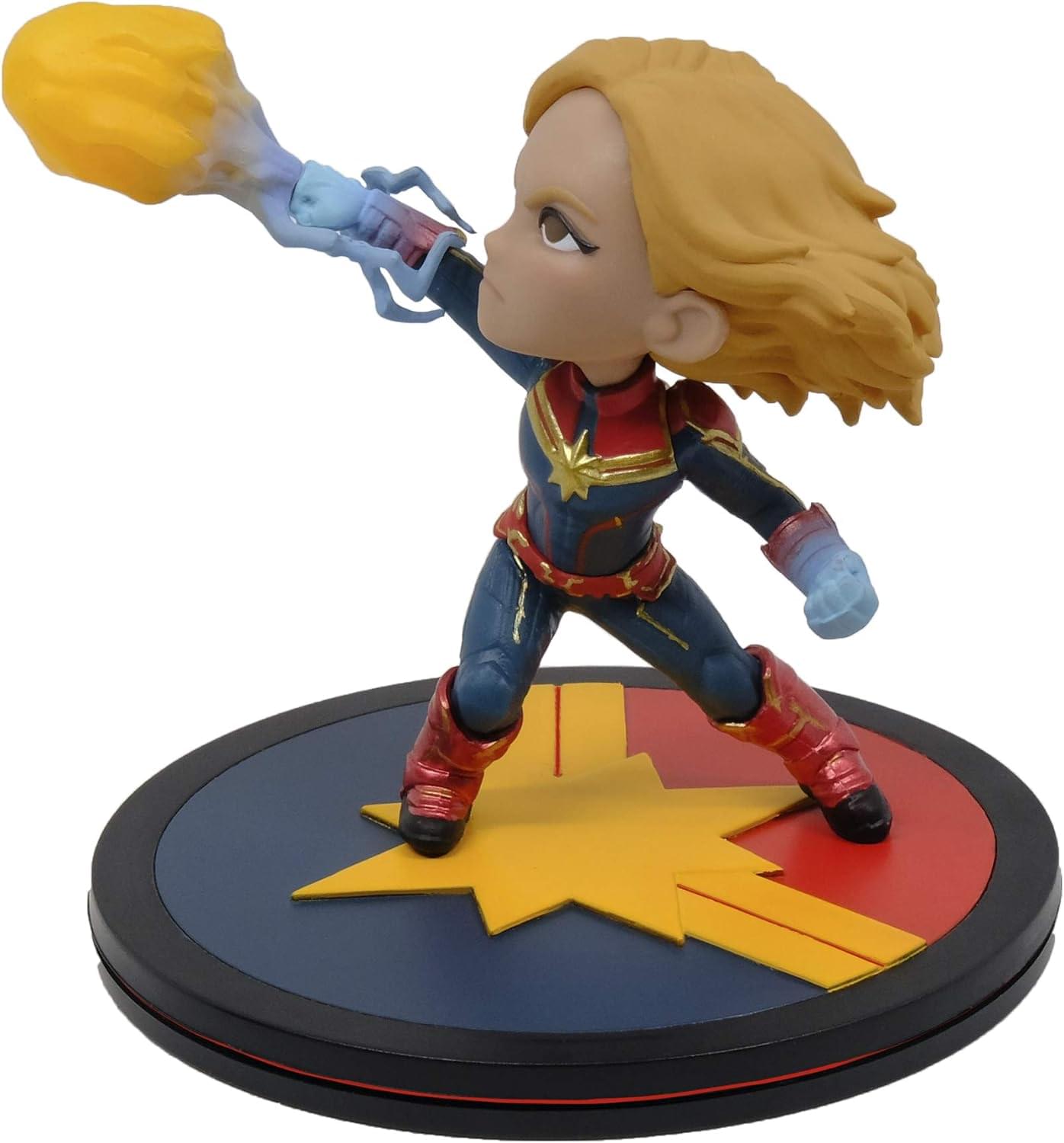 Alt View 1. Marvel - Marvel Captain Marvel 4 Inch Q-Fig Diorama Figure - Blue.
