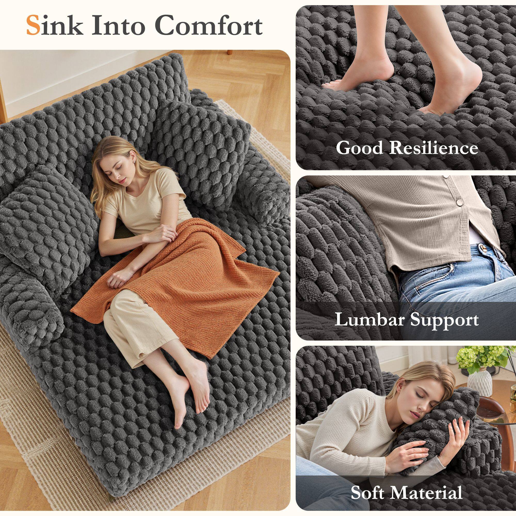 Sink Into Comfort

- Good Resilience
- Lumbar Support
- Soft Material