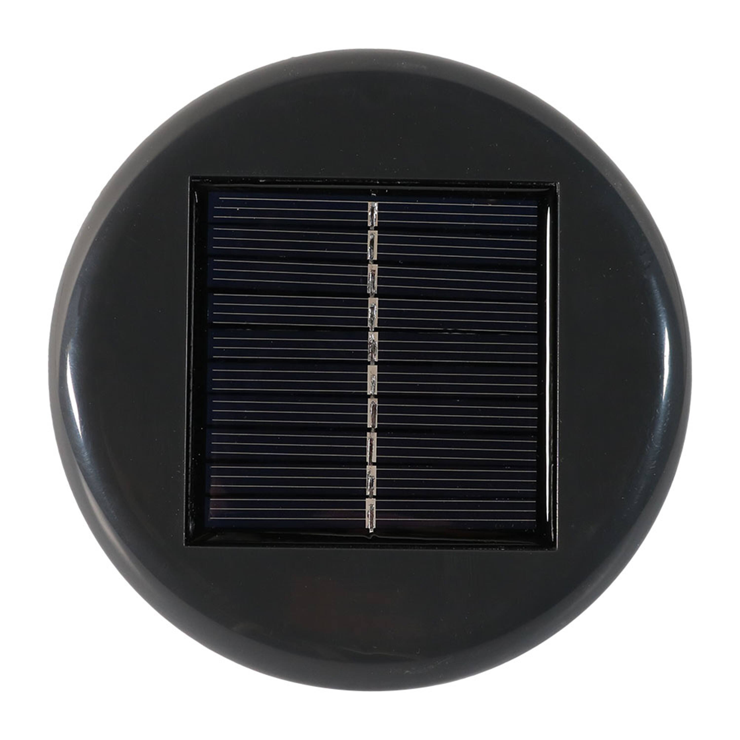 Alt View 7. Sunnydaze - 10 ft Solar Offset Steel Patio Umbrella with Crank - Navy Blue.