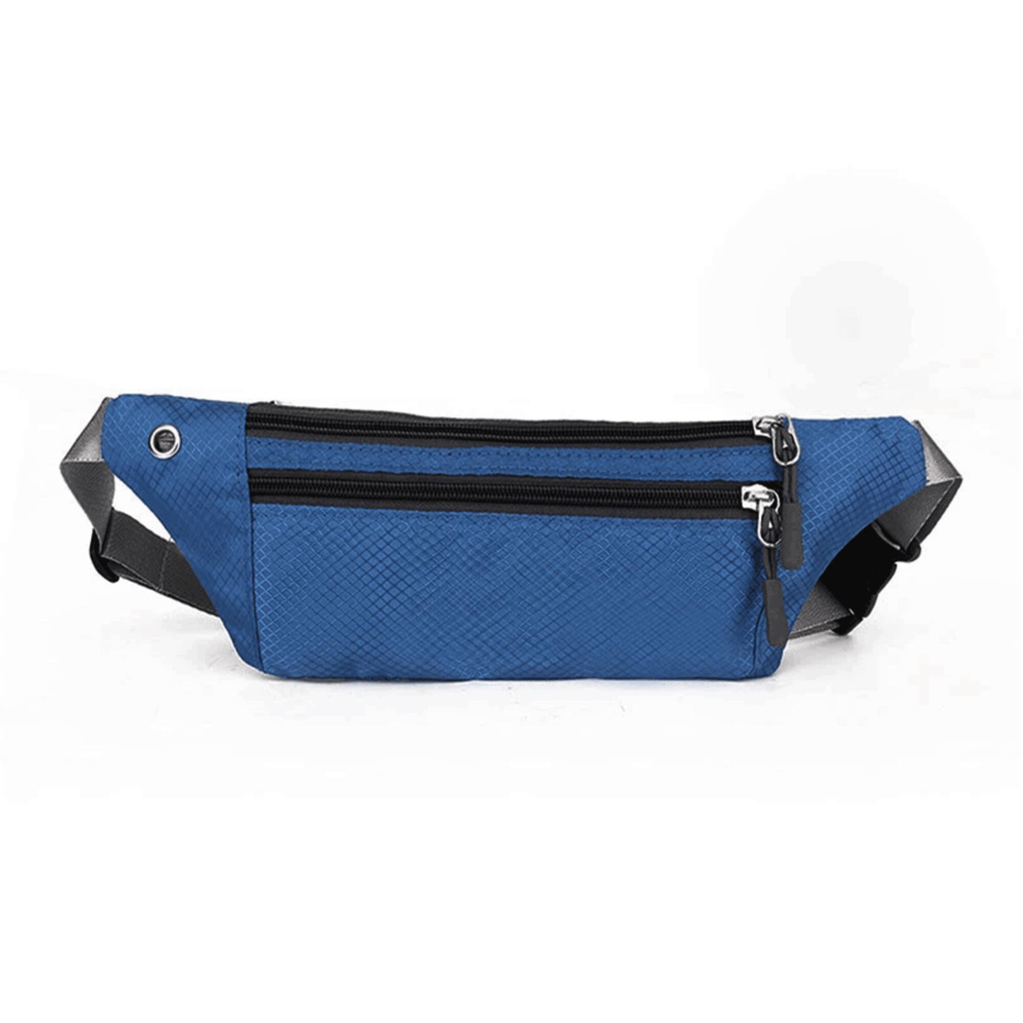 Front. XGear Fitness - Waterproof Fanny Pack for Running and Travel - Blue.