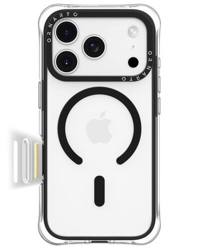 Ornarto - Air Case for iPhone 17 Pro Clear, Compatible with MagSafe, Built-in Air Phone Cover - Black Ornarto - Air Case for iPhone 17 Pro Clear, Compatible with MagSafe, Built-in Air Phone Cover - Black