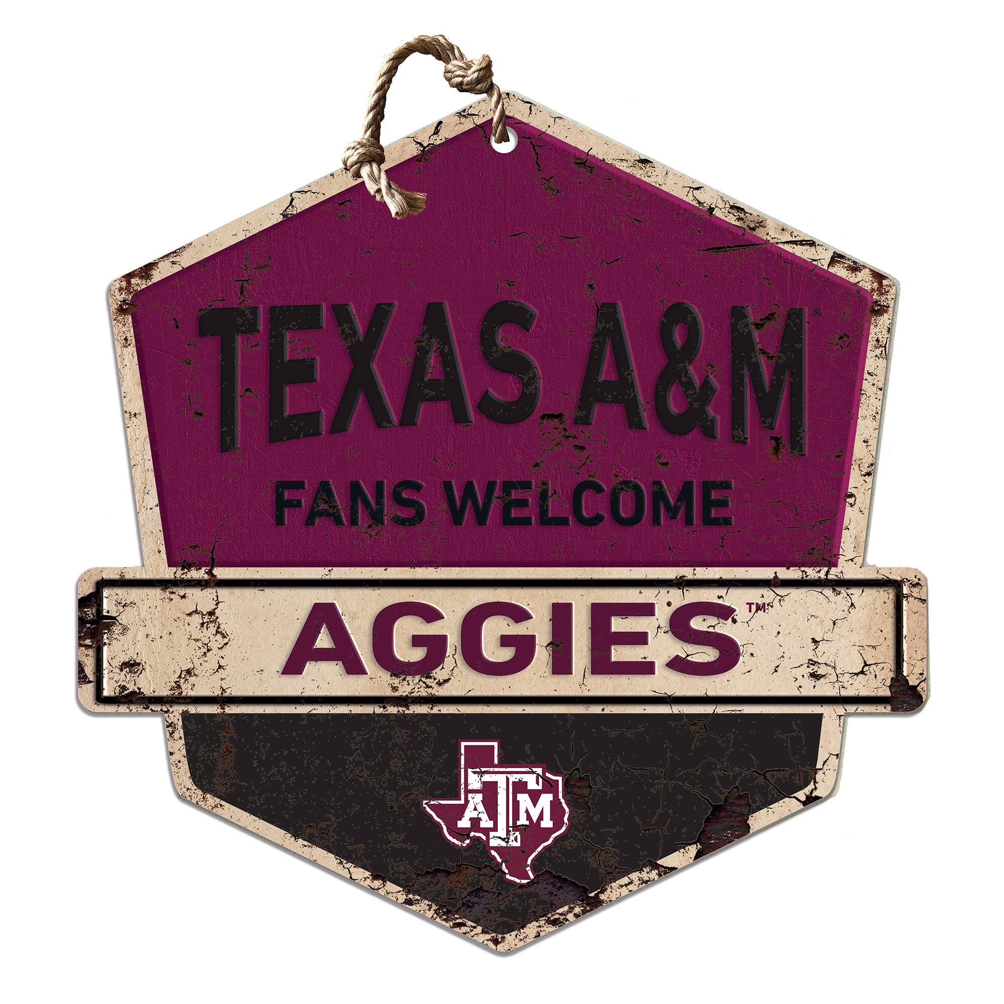 Texas A&M Aggies Fans Welcome Sign