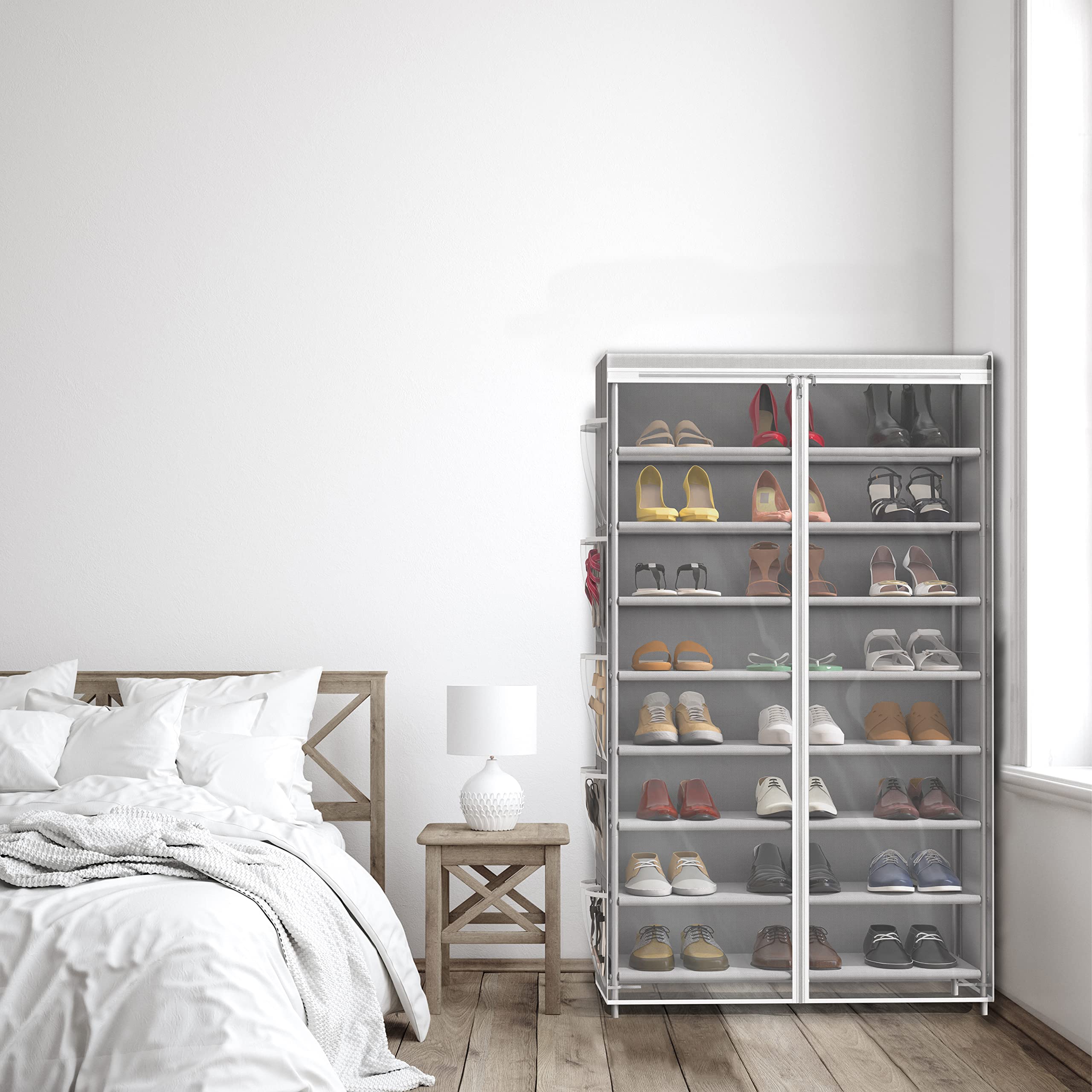 Alt View 6. Refined Abode Design - Shoe Rack Rack Tall Home Household Essential Item Solution Design - Brown.
