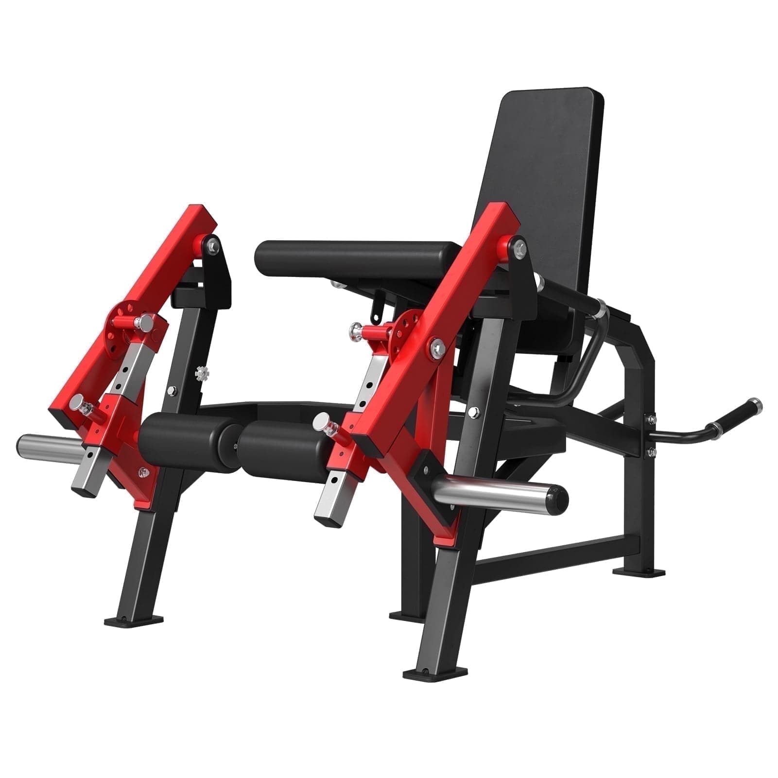 Front. Syedee - Dual-Independent Leg Machine,Single/Double Leg Training,Leg Extension,Lying & Standing Leg Curl, 600 lbs Capacity - Red.