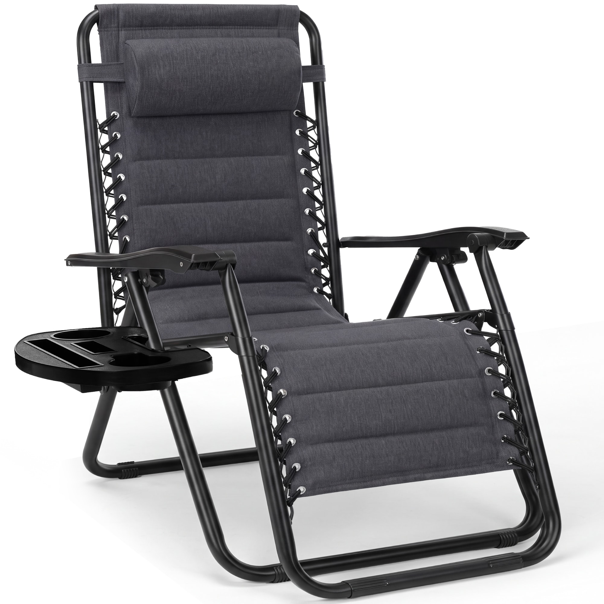 Best Choice Products - Padded Zero Gravity Chair with Side Tray & Adjustable Headrest - Gray price history on PriceWatchPro