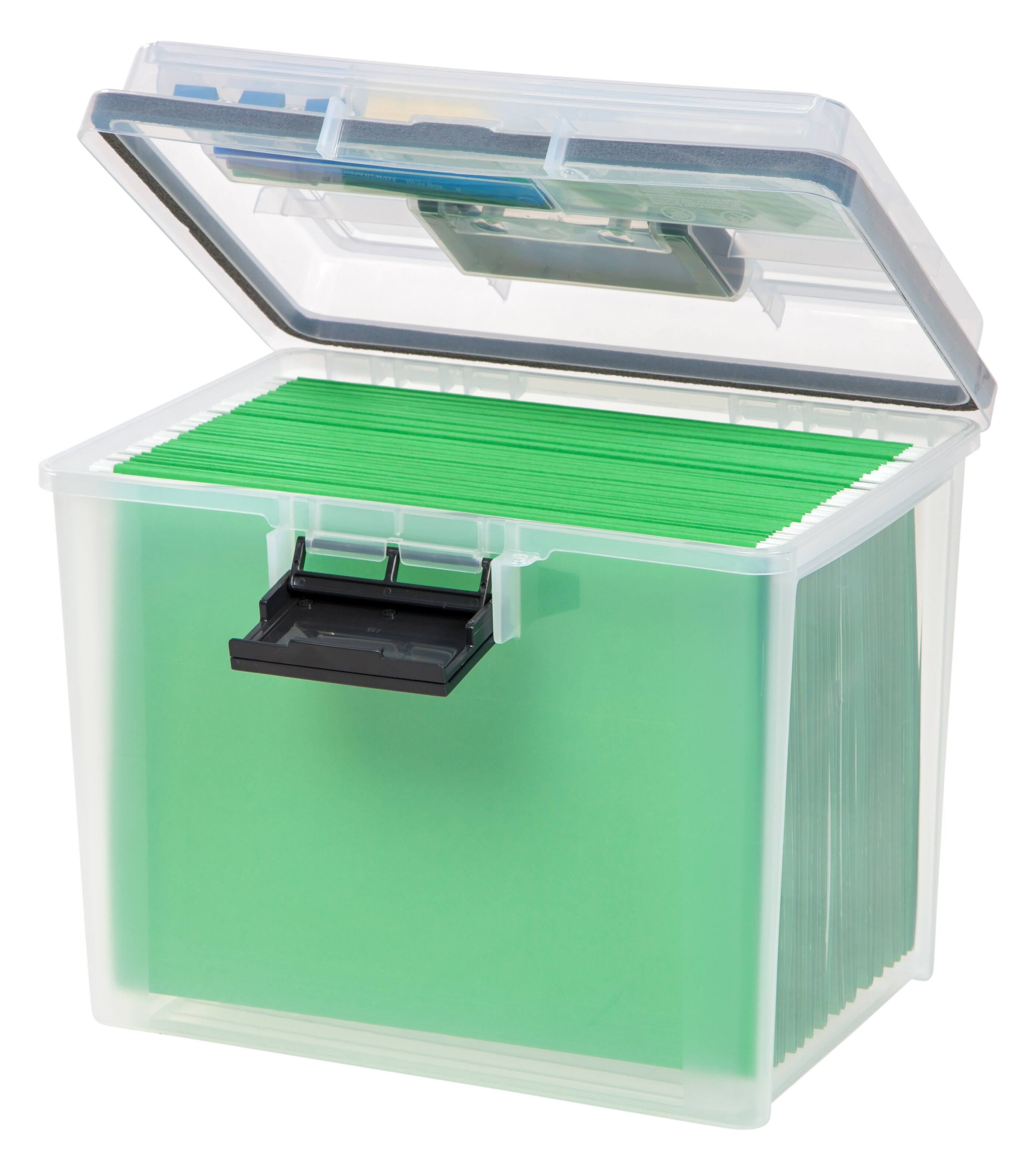 Alt View 3. IRIS USA - IRIS USA Portable Letter Size File Box with Handle for Hanging Folders.
