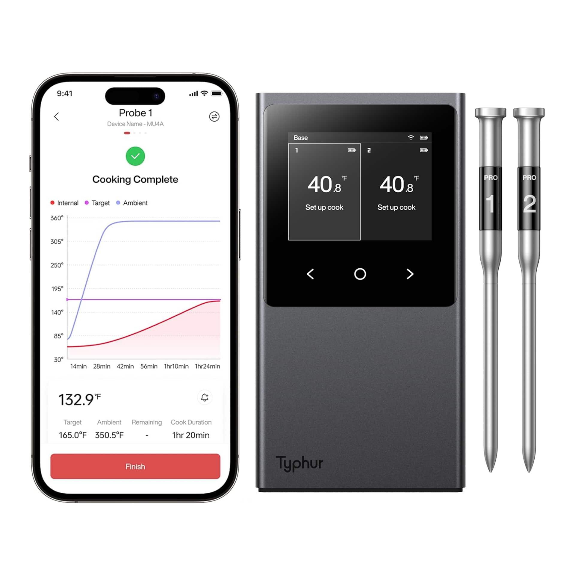 Typhur - Sync Dual Pro Meat Thermometer Wireless - Black