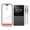 9:41 Probe 1 Device Name MU4A Base 1 - 2 - Cooking Complete Internal Target Ambient 560 408 8. Set up cook F 408 8. Set up cook PRO 1 PRO 2 305 250 195* 140 a5" 50" 14min 28min 42min 56min 1hr10min Thr2min 132.9 C Target Ambient Remaining Cook Duration 165.0F 350.5F 1hr 20min Finish Typhur