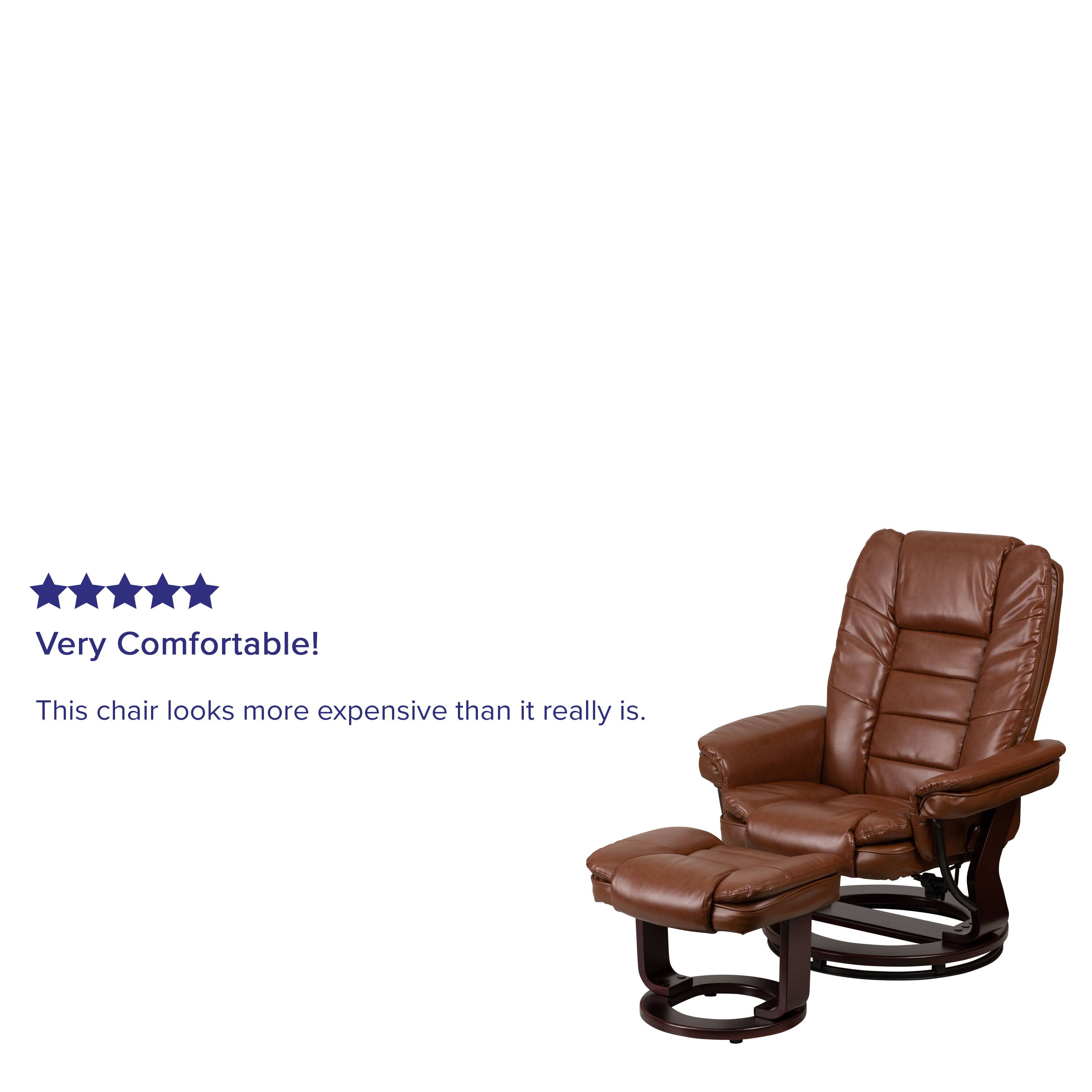 Very Comfortable!  
This chair looks more expensive than it really is.