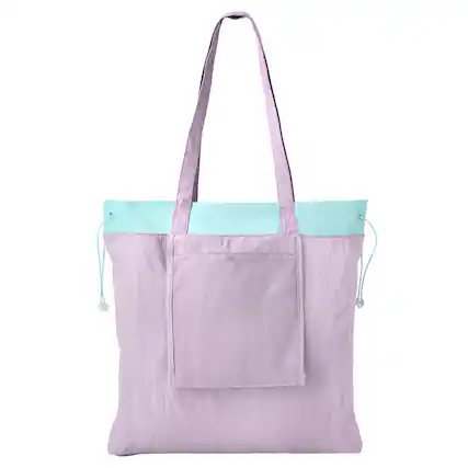 Front. Garnen - Foldable Tote Bag for Women, Nylon Reusable Bag Foldable Tote for Grocery, Reusable Foldable Bag Shopping Bag Purple - Purple.