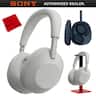 Sony - WH-1000XM6 Best Wireless Noise Canceling Headphones + Pro Stand Kit - Platinum Silver