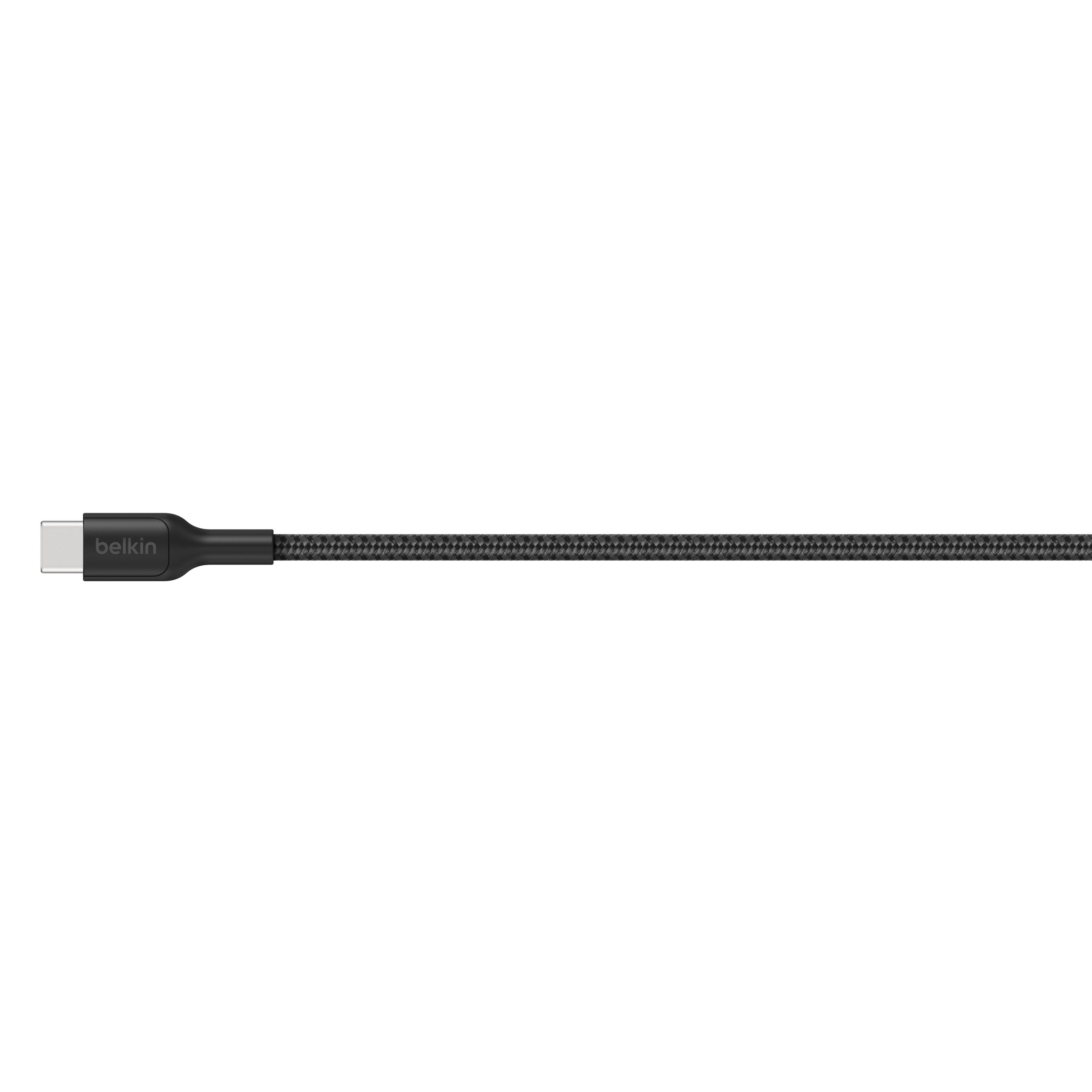 Front. Belkin - BOOST↑CHARGE Braided PCR USB-C to USB-C Cable 2M 2-Pack - Black.