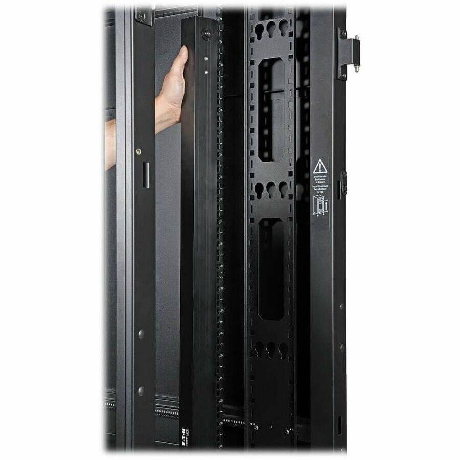 Alt View 2. Tripp Lite - Tripp Lite by Eaton PDU 3-Phase Local Metered PDU 8.6 kW 45 208V outlets (36 C13 9 C19) 6 ft. (1.83 m) NEMA L21-30P - Black.